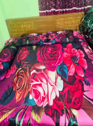 3D ওয়াটার প্রুফ চাদর বালিশ ও কোলবালিশ ফুল সেট