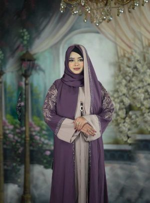 4-পার্ট দুবাই চেরি কাপড়ের বোরকা সেট