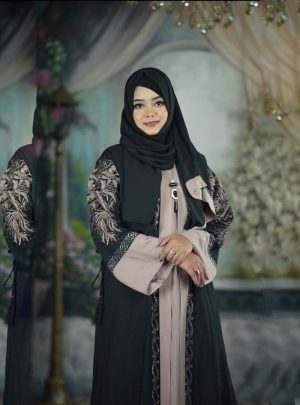 4-পার্ট দুবাই চেরি কাপড়ের বোরকা সেট