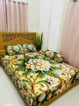 ওয়াটার প্রুফ চাদর বালিশ ও কোলবালিশ ফুল সেট