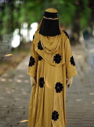 প্রিমিয়াম জাফরান ফ্যাব্রিক কাপড়ের বোরকা