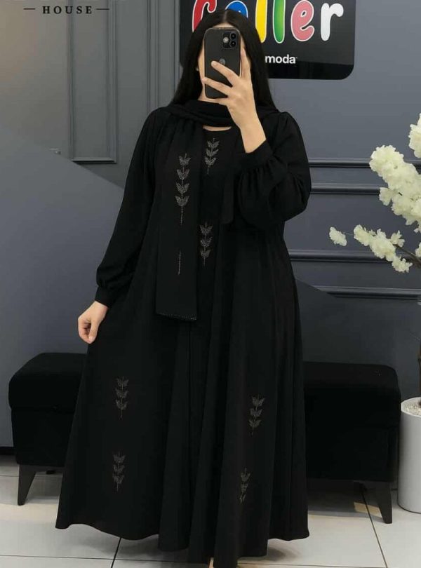 প্রিমিয়াম এবং অথেন্টিক দুবাই চেরি ফেব্রিক্সের ওয়ান পার্ট এডজাস্ট কটি  বোরকা