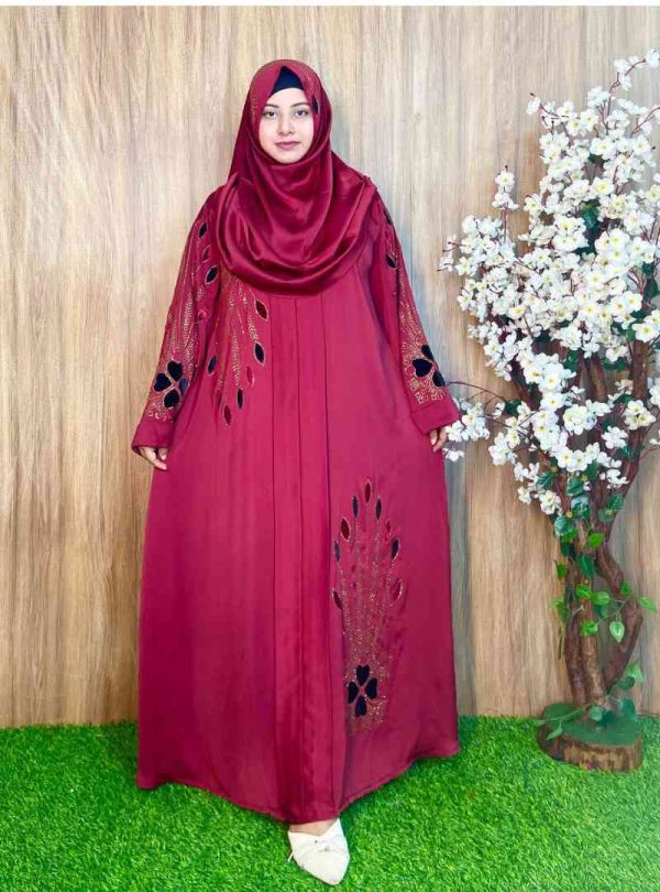 প্রিমিয়াম জাফরান ফ্যাব্রিক কাপড়ের বোরকা