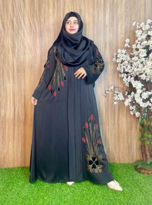 প্রিমিয়াম জাফরান ফ্যাব্রিক কাপড়ের বোরকা