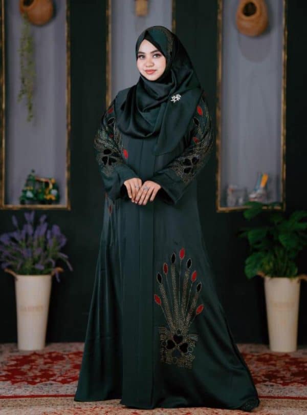 প্রিমিয়াম জাফরান ফ্যাব্রিক কাপড়ের বোরকা