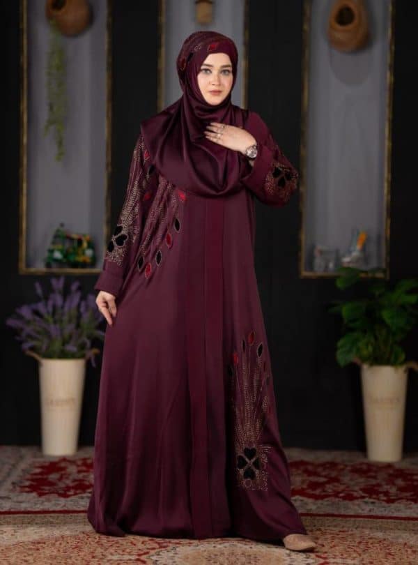 প্রিমিয়াম জাফরান ফ্যাব্রিক কাপড়ের বোরকা