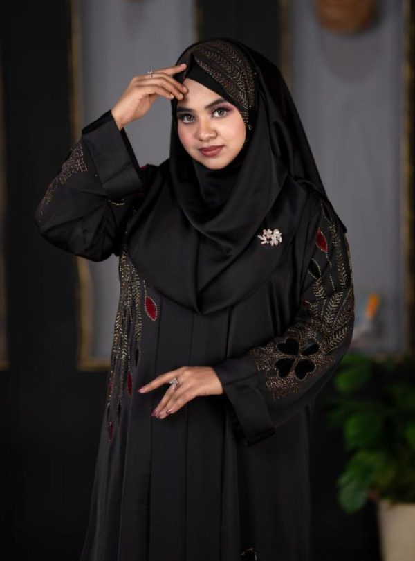 প্রিমিয়াম জাফরান ফ্যাব্রিক কাপড়ের বোরকা